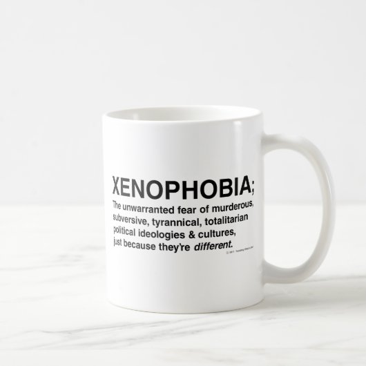 Mug Xénophobie définie (Droite)