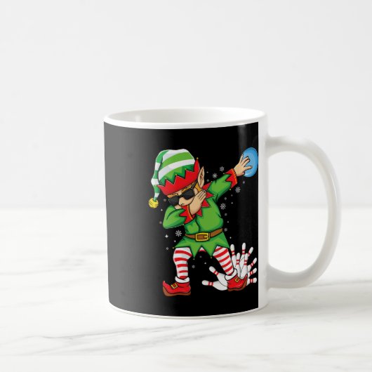 Mug Xmas Dabbing Elf Bowling Ll Et Pins Christmas Bow (Droite)