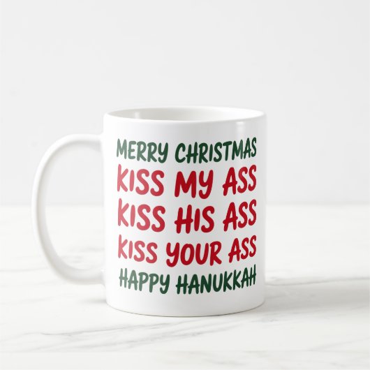 Mug Xmas Funny Merry Christmas Sarcastic Rude (Gauche)