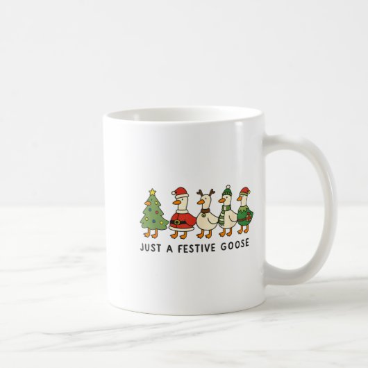 Mug Xmas Funny Silly Goose Christmas Pjs Just A Festiv (Droite)