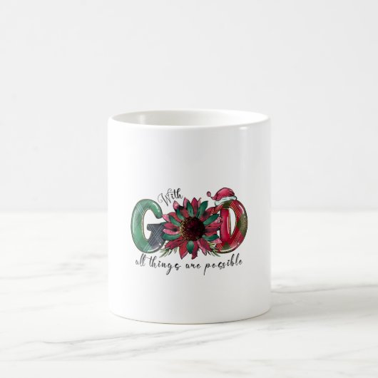 Mug Xmas Gift With God All Things Are Possible (Centre)