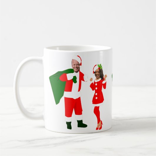 Mug xmas joe biden père Noël kamala harris (Gauche)