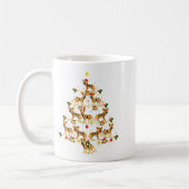 Mug Xmas Lighting Santa African Wild Dog Christmas Tre (Gauche)