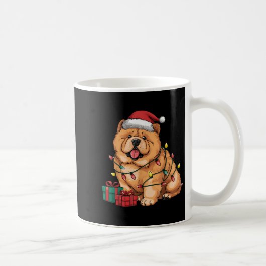 Mug Xmas Lighting Santa Hat Chow Chow Dog Christmas Fo (Droite)