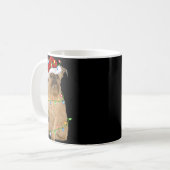 Mug Xmas Lights Santa Hat Brussels Griffon Dog Christm (Devant gauche)