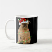 Mug Xmas Lights Santa Hat Brussels Griffon Dog Christm (Gauche)