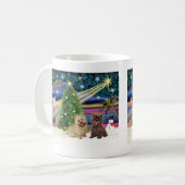 Mug Xmas Magic-Cairn Pair-wheatn+brindle (Devant gauche)