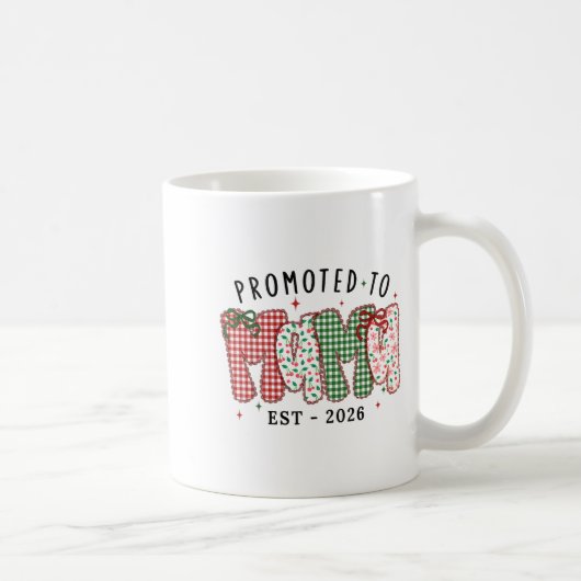 Mug Xmas Mom Christmas Lace Coquette Promoted To Mama  (Droite)