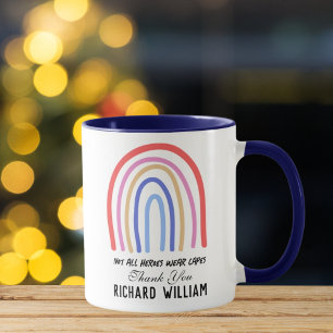 Mug Xmas Rainbow Watercolor Enseignant Merci bleu