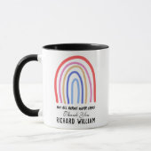 Mug Xmas Rainbow Watercolor Enseignant Merci noir (Gauche)