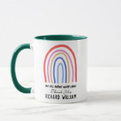 Mug Xmas Rainbow Watercolor Enseignant Merci vert (Gauche)