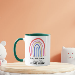 Mug Xmas Rainbow Watercolor Enseignant Merci vert