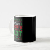 Mug Xmas Santa's Favorite Lot Funny Ugly Christmas Swe (Devant gauche)