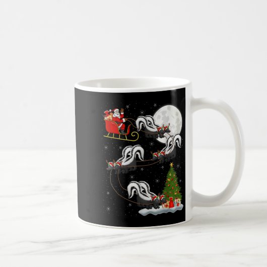 Mug Xmas Tree Lighting Santa Riding Skunk Christmas (Droite)