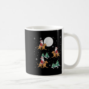 Mug Xmas Tree Père Noël équitation Irlandais Wolfhound