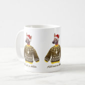 Mug Xoloitzcuintle portant un pull moche Noël amateur  (Devant gauche)