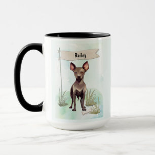 Mug Xoloitzcuintli Aquarelle Chien Personnalisé
