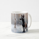 Mug Xoloitzcuintli Qu'il neige Noël (Devant droit)
