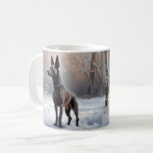 Mug Xoloitzcuintli Qu'il neige Noël (Devant gauche)