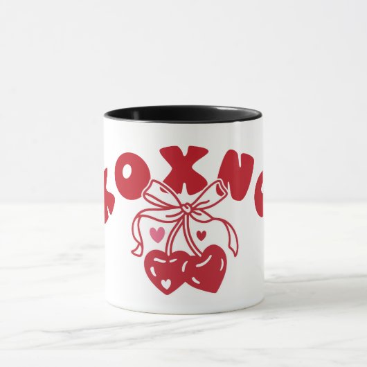 Mug XOXNO Funny Anti Valentine Heart Cherry (Centre)