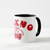 Mug XOXNO Funny Anti Valentine Heart Cherry (Devant droit)