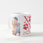 Mug XOXO Cute Pet Dog 2 Photo Valentines Day (Devant gauche)