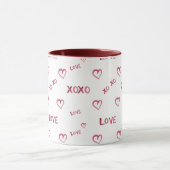 Mug XOXO Hearts Love Galentine's Day (Centre)