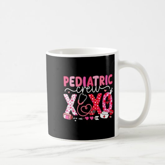 Mug Xoxo Nurse Pediatric Crew Nurse Valentine Leopard  (Droite)