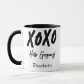 Mug XOXO Personnalisé Bonjour belle Saint Valentin (Gauche)