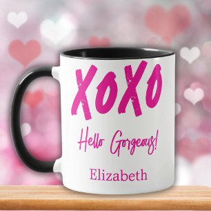 Mug XOXO personnalisé Bonjour Magnifique Saint-Valenti