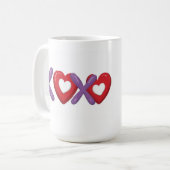 Mug XOXO Print Mug,Valentines Day  (Devant gauche)