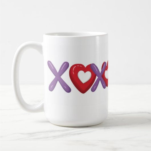 Mug XOXO Print Mug,Valentines Day  (Gauche)