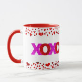 Mug XOXO Red Pink Foil mignonne Bold Valentine's Day (Gauche)