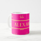 Mug XOXO rose chaud personnalisé (Devant gauche)