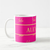 Mug XOXO rose chaud personnalisé (Gauche)