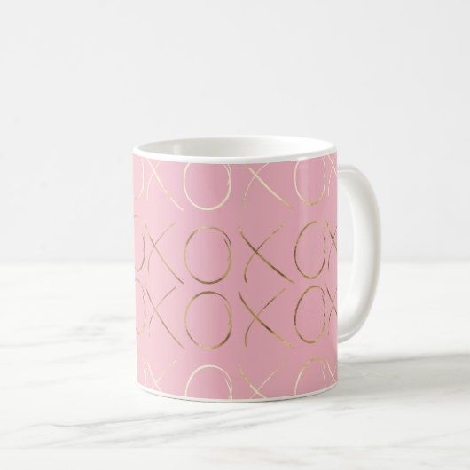 Mug XOXO rose or (Devant droit)