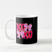 Mug Xoxo Valentines Day Love Funny Coquette Bow Checke (Gauche)
