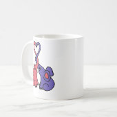 Mug XX bande dessinée d'amour d'éléphant (Devant gauche)