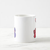 Mug XX bande dessinée d'amour d'éléphant (Centre)