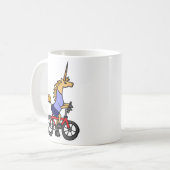 Mug XX bande dessinée de bicyclette d'équitation de (Devant gauche)