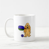 Mug XX bande dessinée de cocker de Pickleball (Gauche)