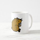 Mug XX bande dessinée hilare de castor (Devant droit)