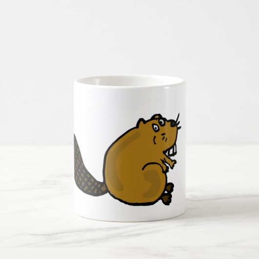 Mug XX bande dessinée hilare de castor (Centre)