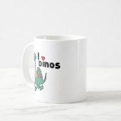 Mug XX conception mignonne de Dinos d'amour d'I (Devant gauche)