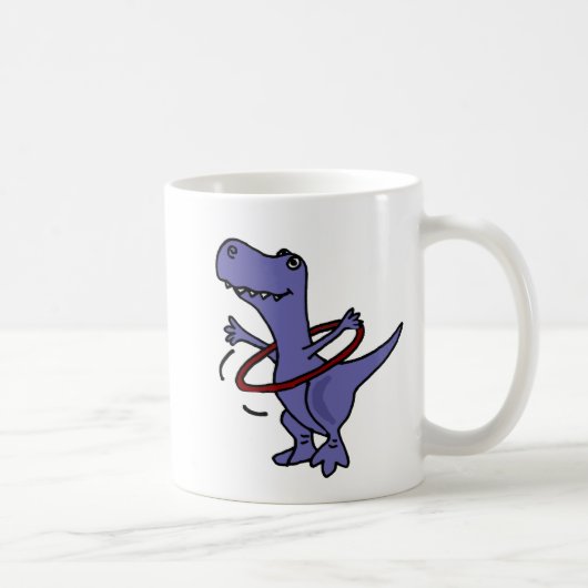 Mug XX dinosaure drôle de T-rex utilisant le cercle de (Droite)