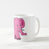 Mug XX éléphant rose drôle (Devant droit)