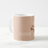 Mug Xylophone Brun Beige Blanc (Devant gauche)