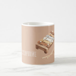 Mug Xylophone Brun Beige Blanc