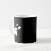 Mug Y2k 90s Scary Tomcat Chat est effrayé sous étoile (Devant gauche)