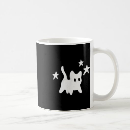 Mug Y2k 90s Scary Tomcat Chat est effrayé sous étoile (Droite)